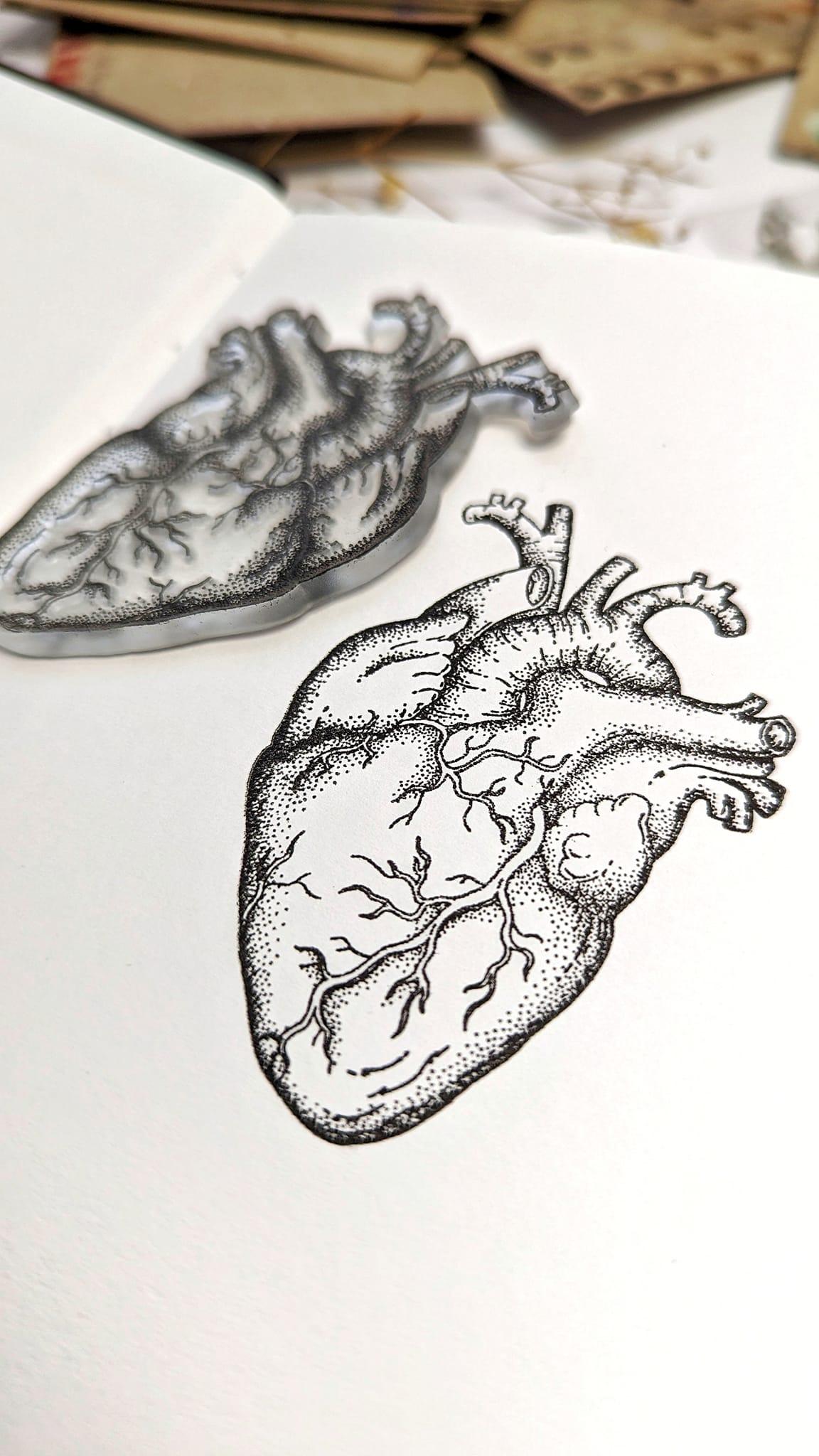 Human heart stamp Lesia Zgharda clear stamps