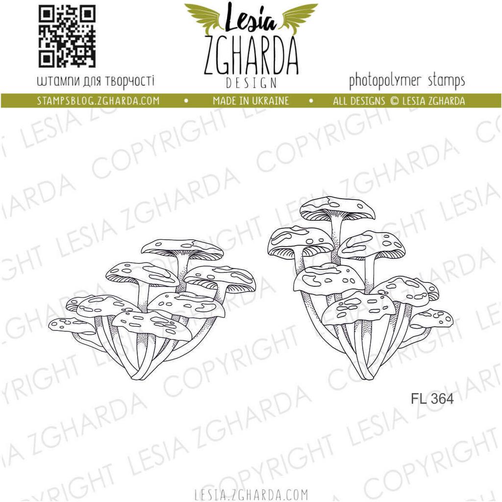 Image - Mushrooms stamp set by  Lesia Zgharda clear stamps