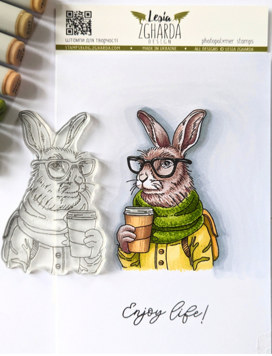 {FA180} Stamp "Hare with coffee"