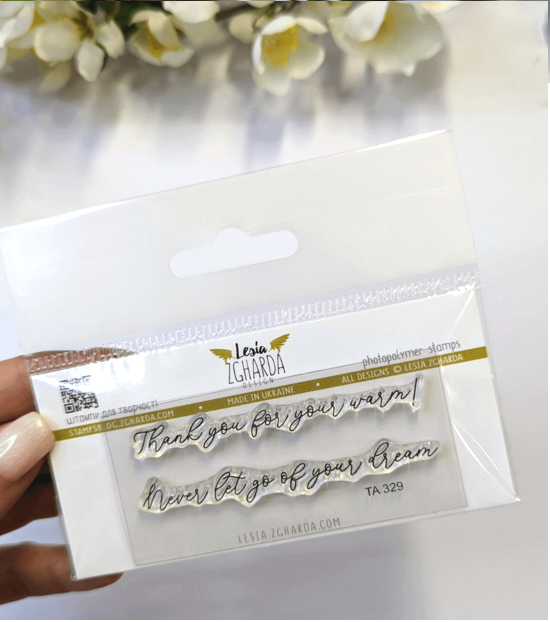 {TA329} Sentiment Stamp Set "Thank you for your warm!"