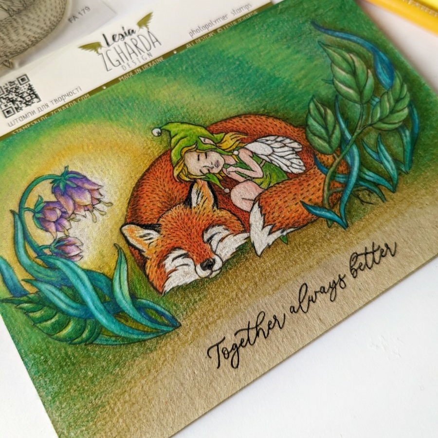 {TA325} Sentiment Stamp "Together always better"