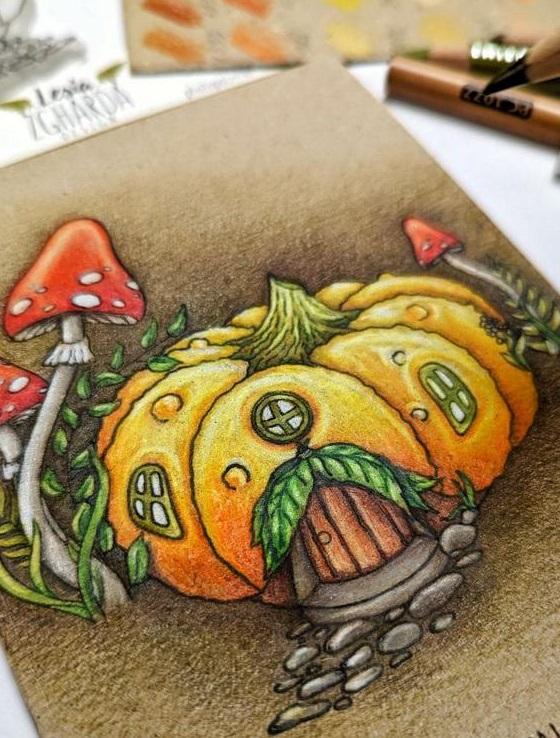 {FL368} Stamp "Pumpkin House "