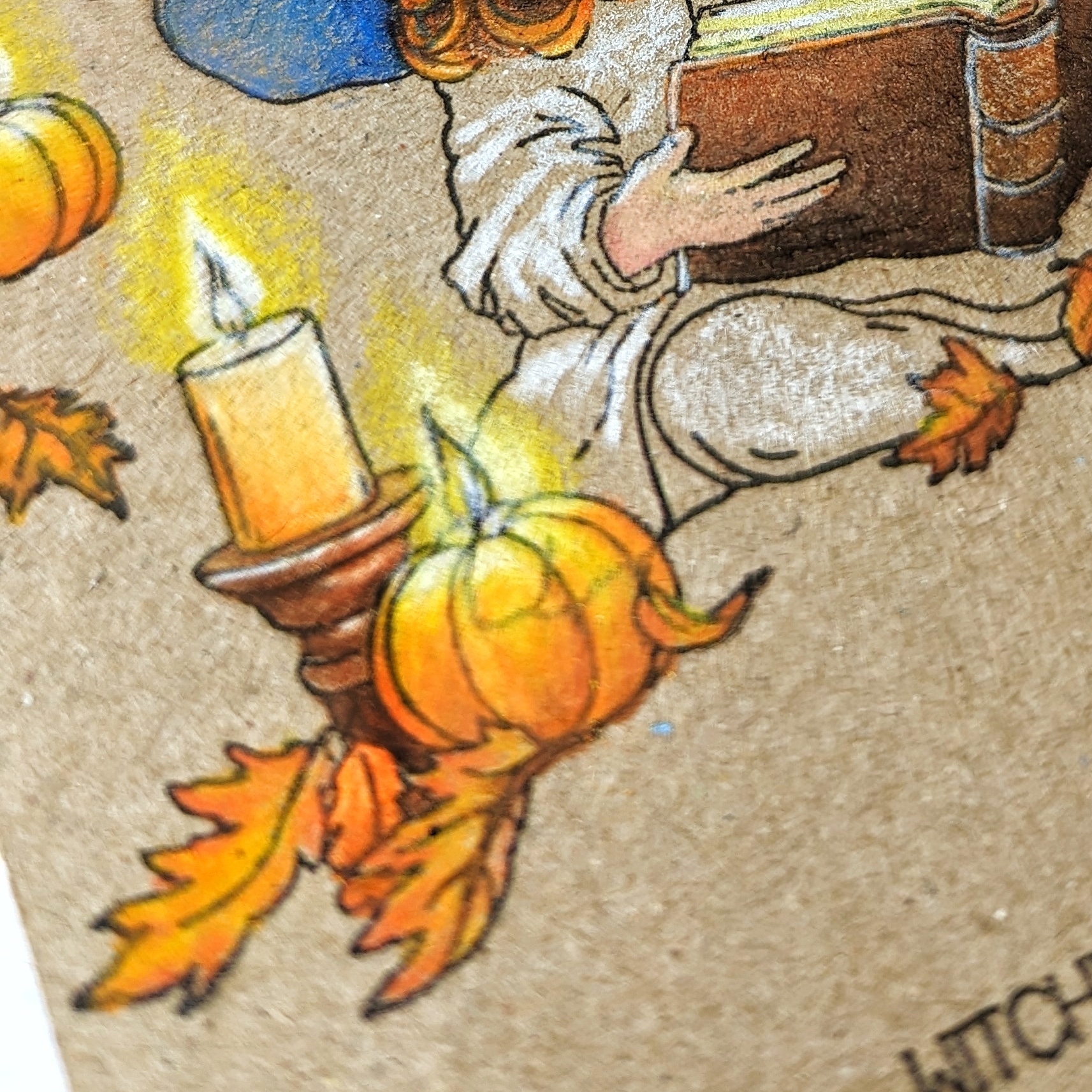 {RE110} Stamp "Pumpkin and Candles"