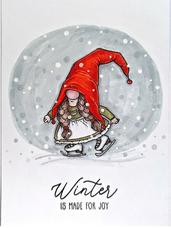 {SR275} Stamp "A gnome girl on skates"