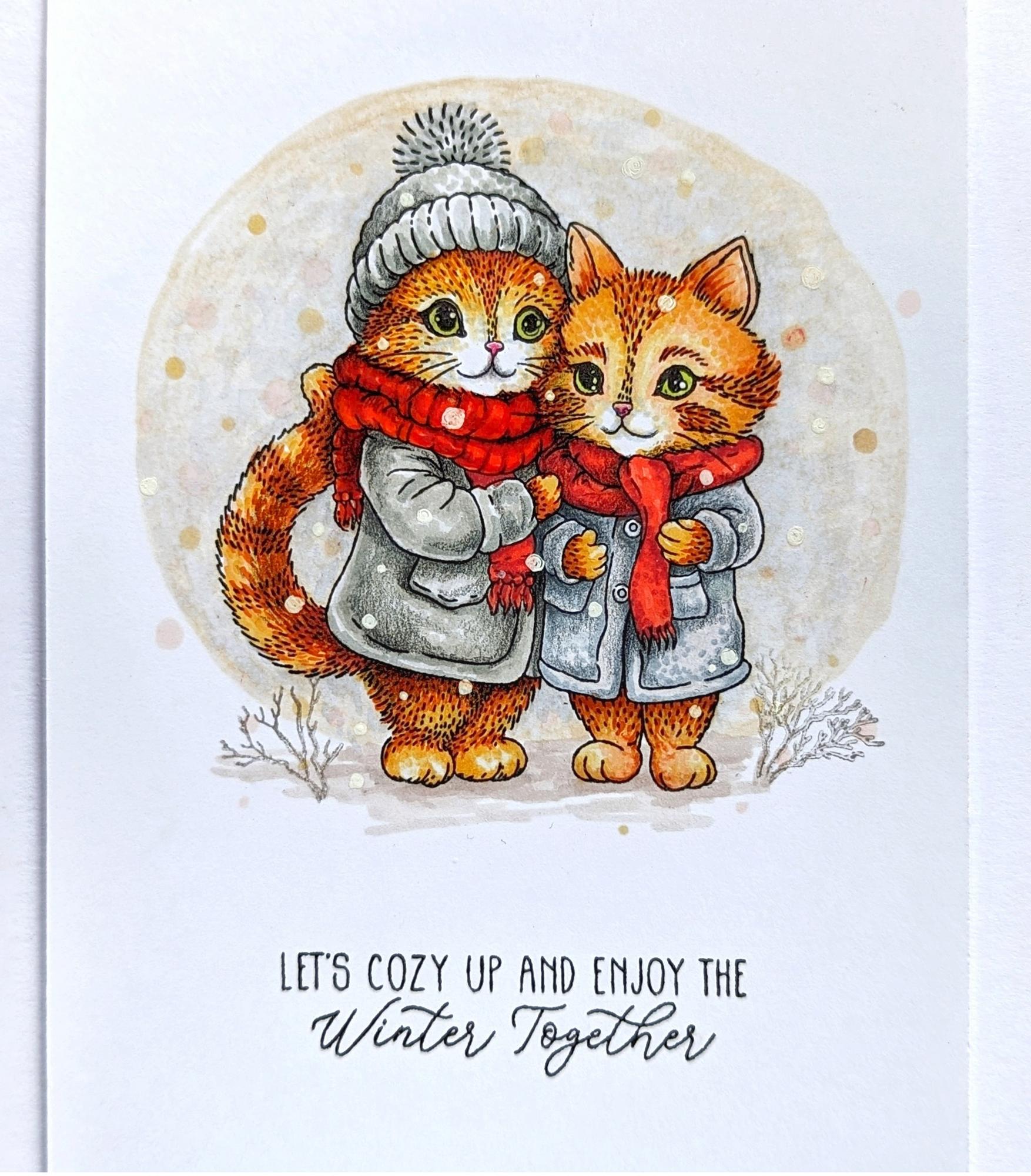 {FA199} Stamp "Cozy Winter Cats"