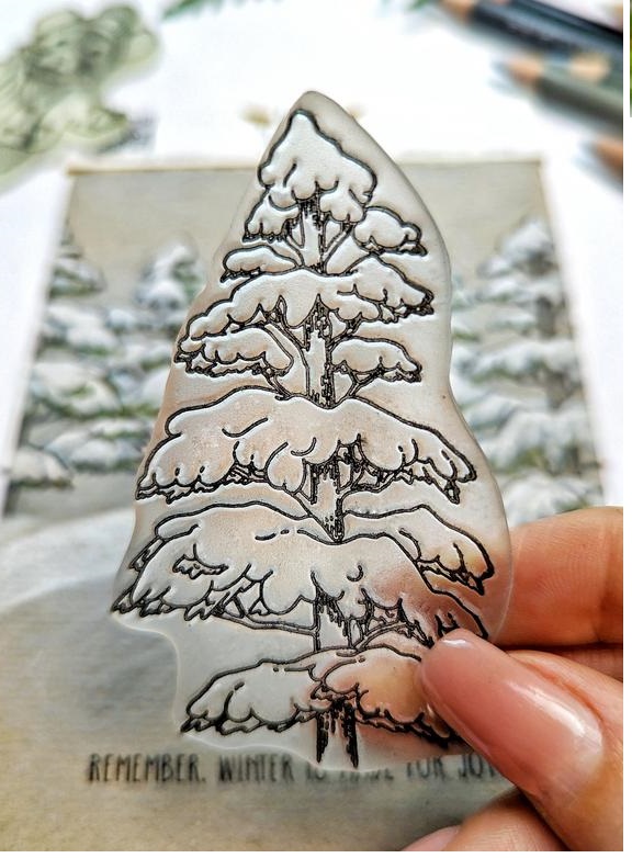 {FL372} Stamp Set "Winter Trees (small)"