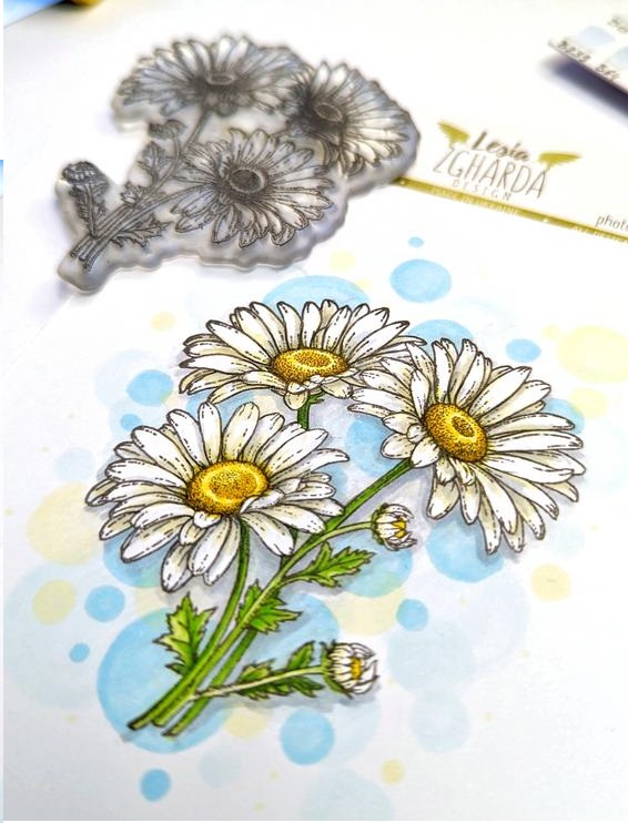 {FL377} Stamp "A bouquet of chamomile flowers"