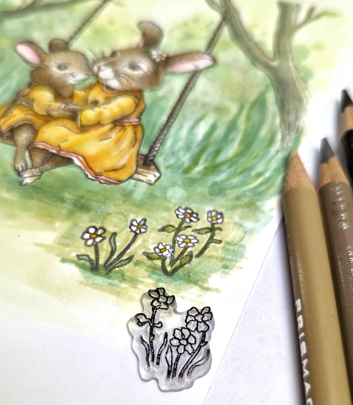 {FL380} Stamp Set "Spring flowers"