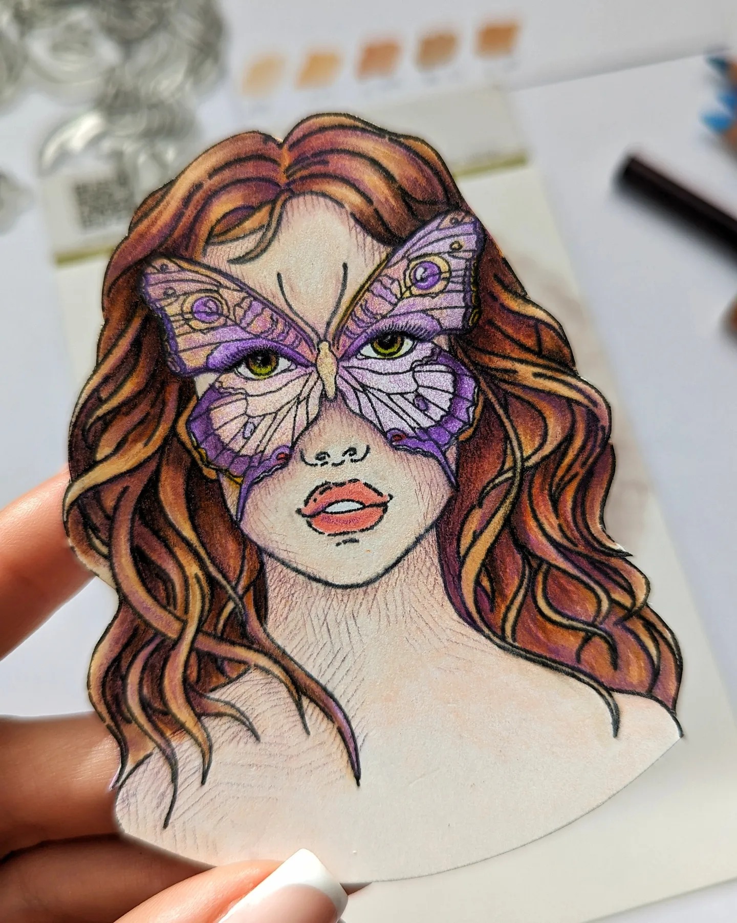 {FA221} Stamp "Lady Butterfly"