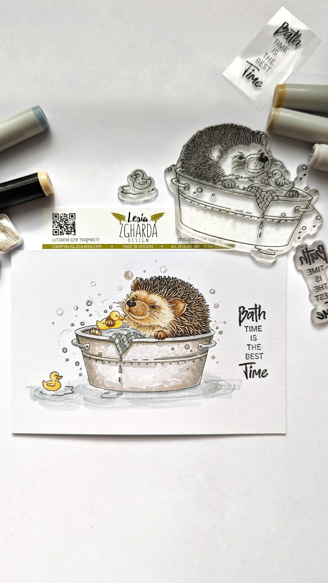 {TA364} Stamp "Bath time is the best time."