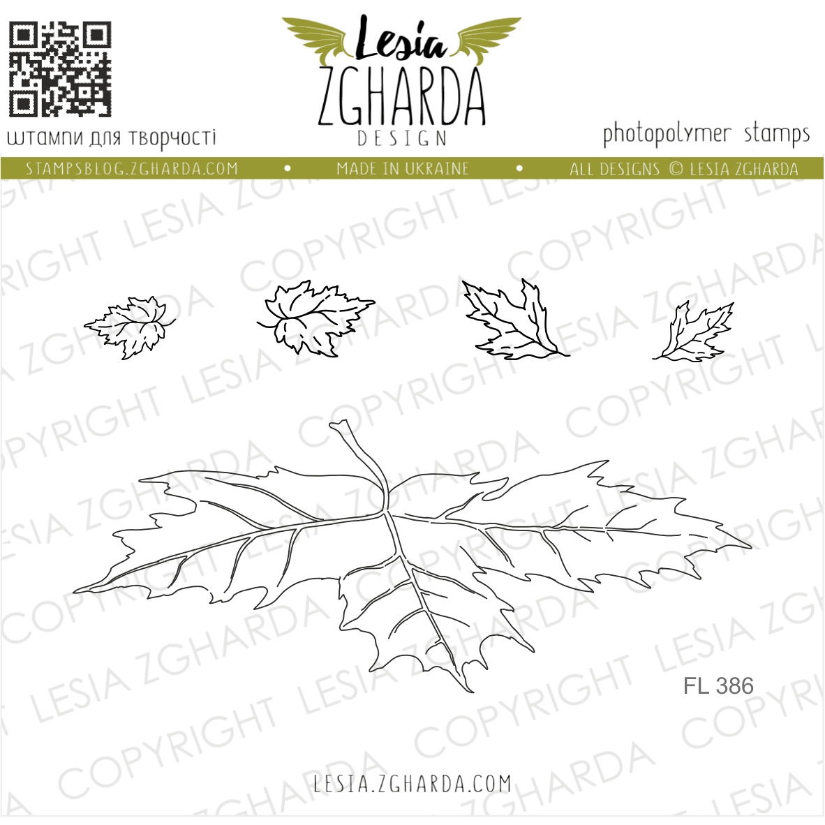 {FL386} Stamp Set "Autumn Leaves"