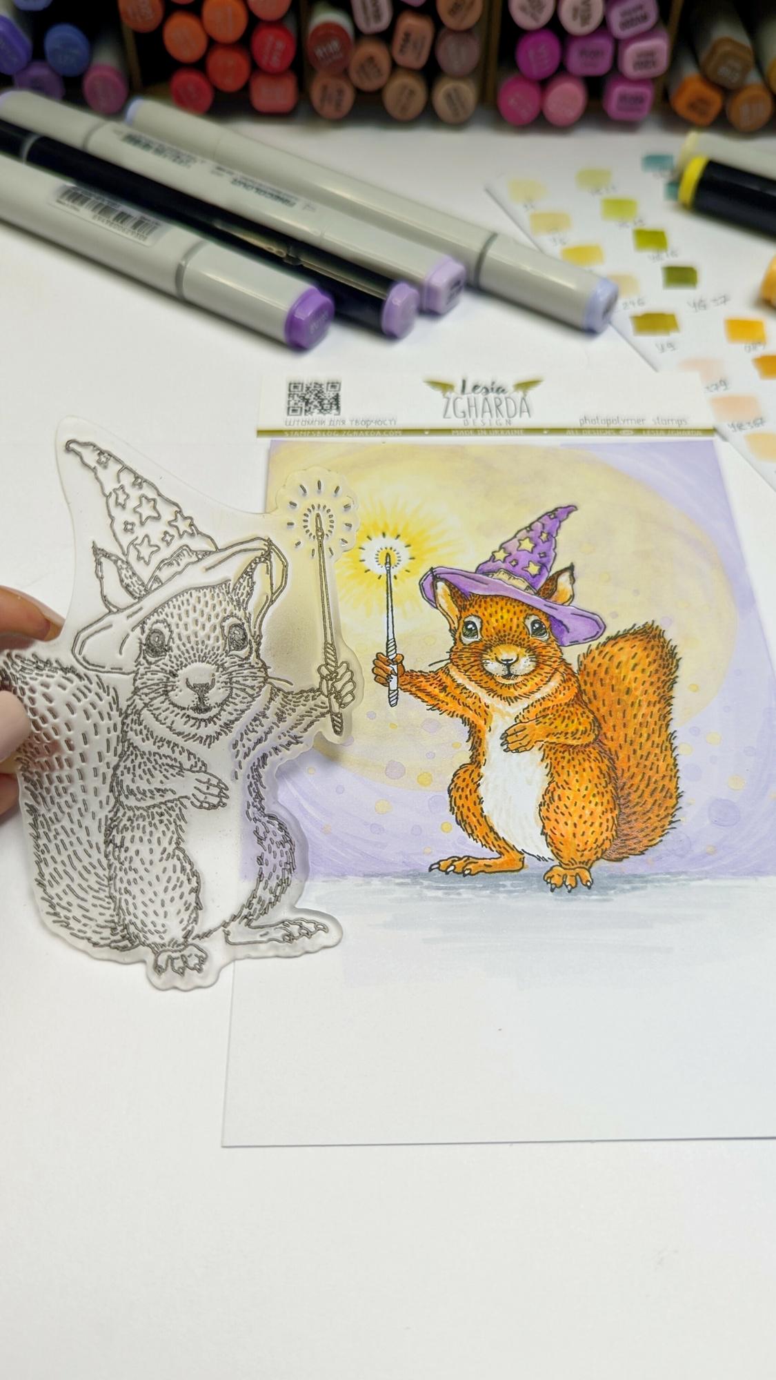 {FA234} Stamp "Wizard Squirrel"