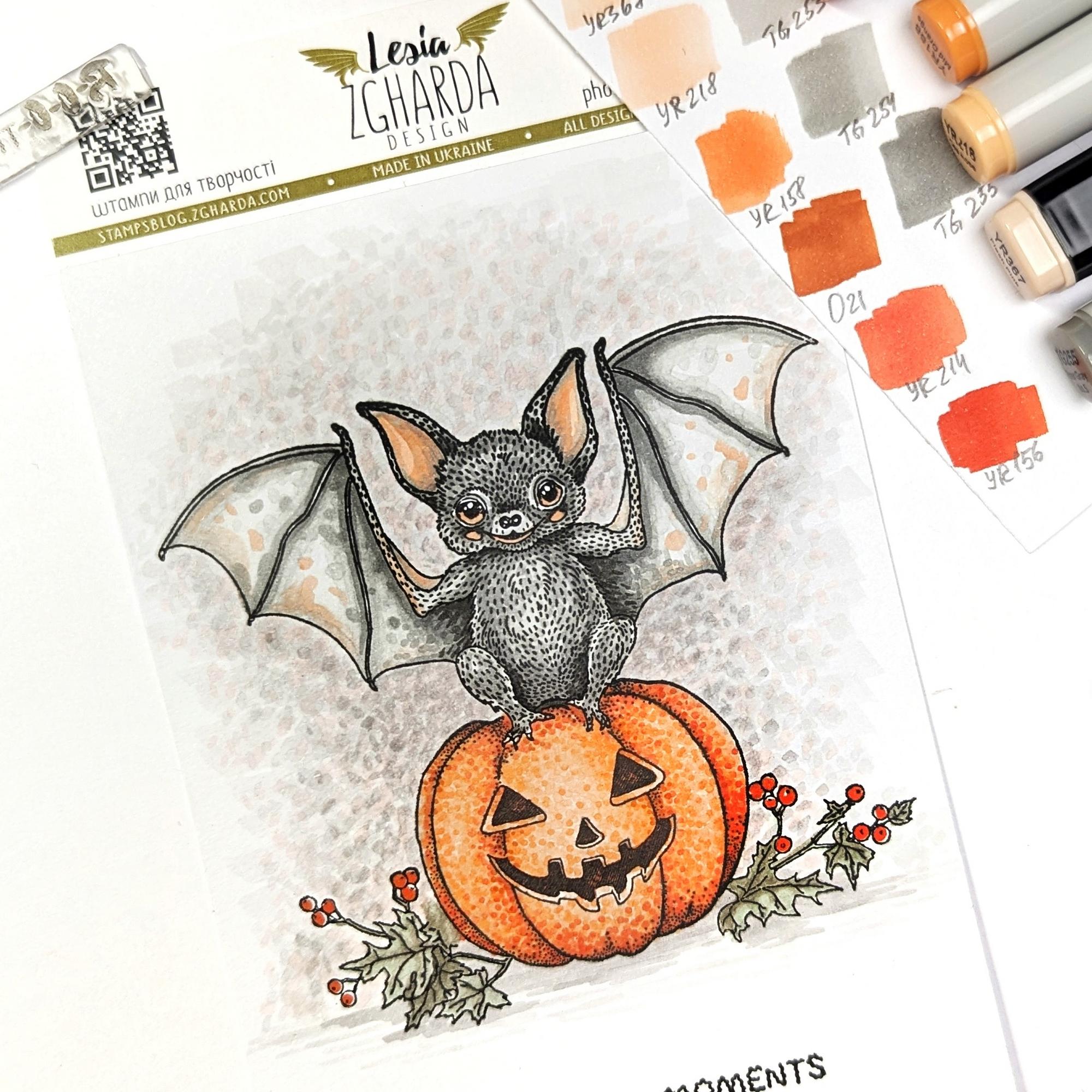 Bat Halloween clear stamp