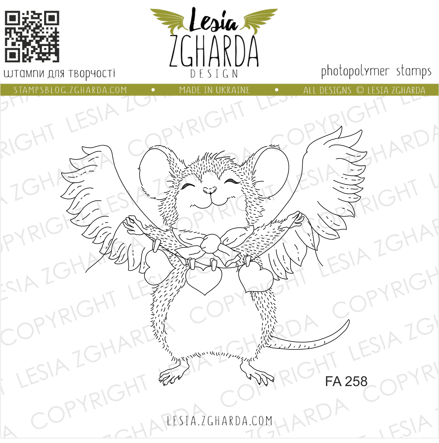 {FA258} Stamp "Angel Mouse"