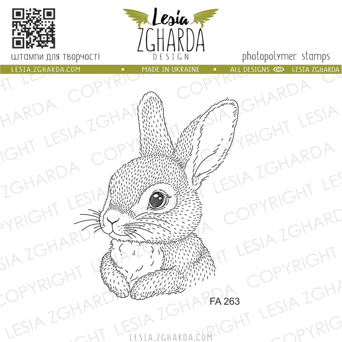 {FA263} Stamp "Cute Bunny Cub"