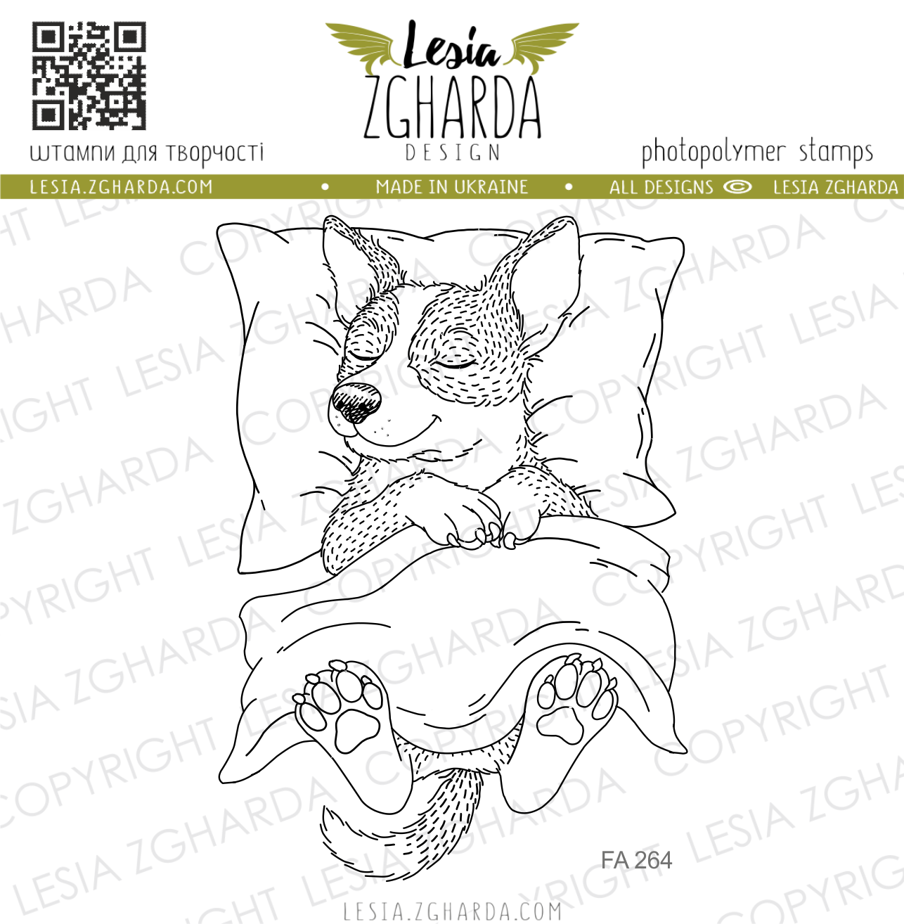 {FA264} Stamp "Sleeping Dog"