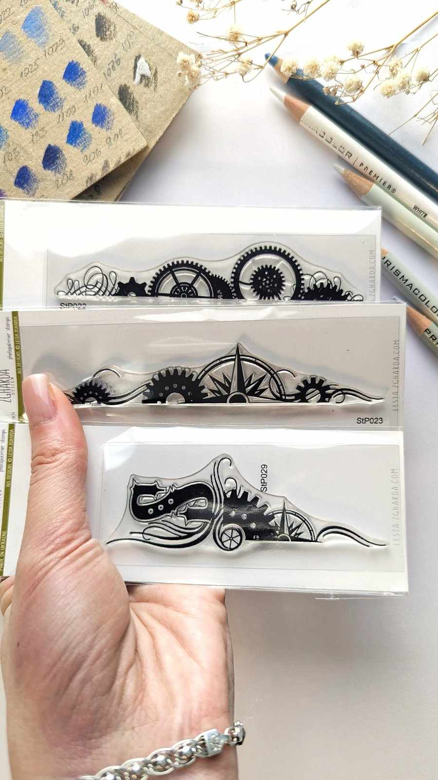 {StP023} Stamp "Steampunk Decoration (border)"