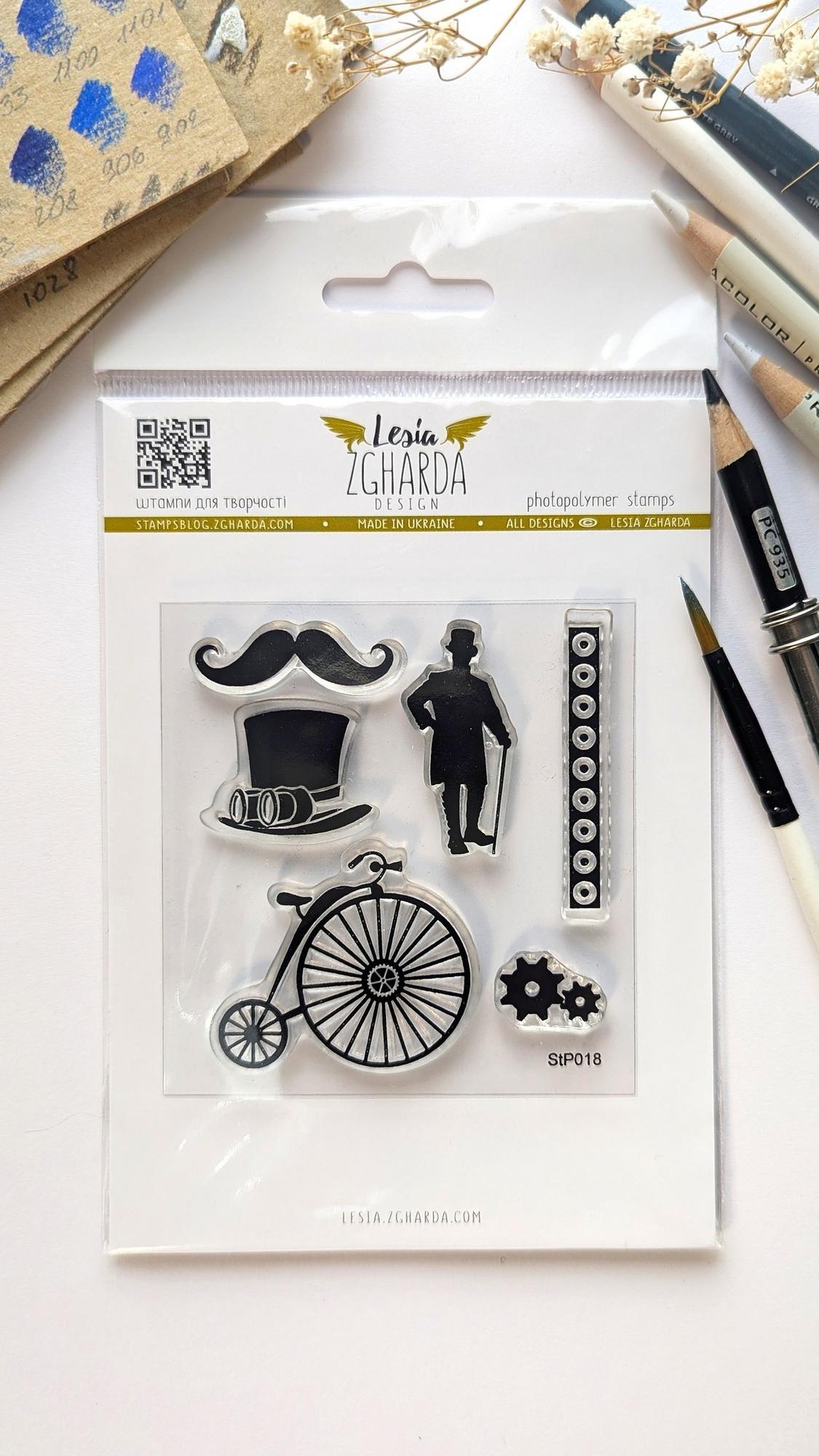 {StP018} Stamp Set "Steampunk Gentleman"