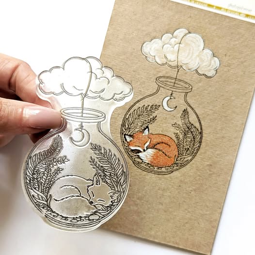 {RE113} Stamp "Jar of Fox Forest Dreams"