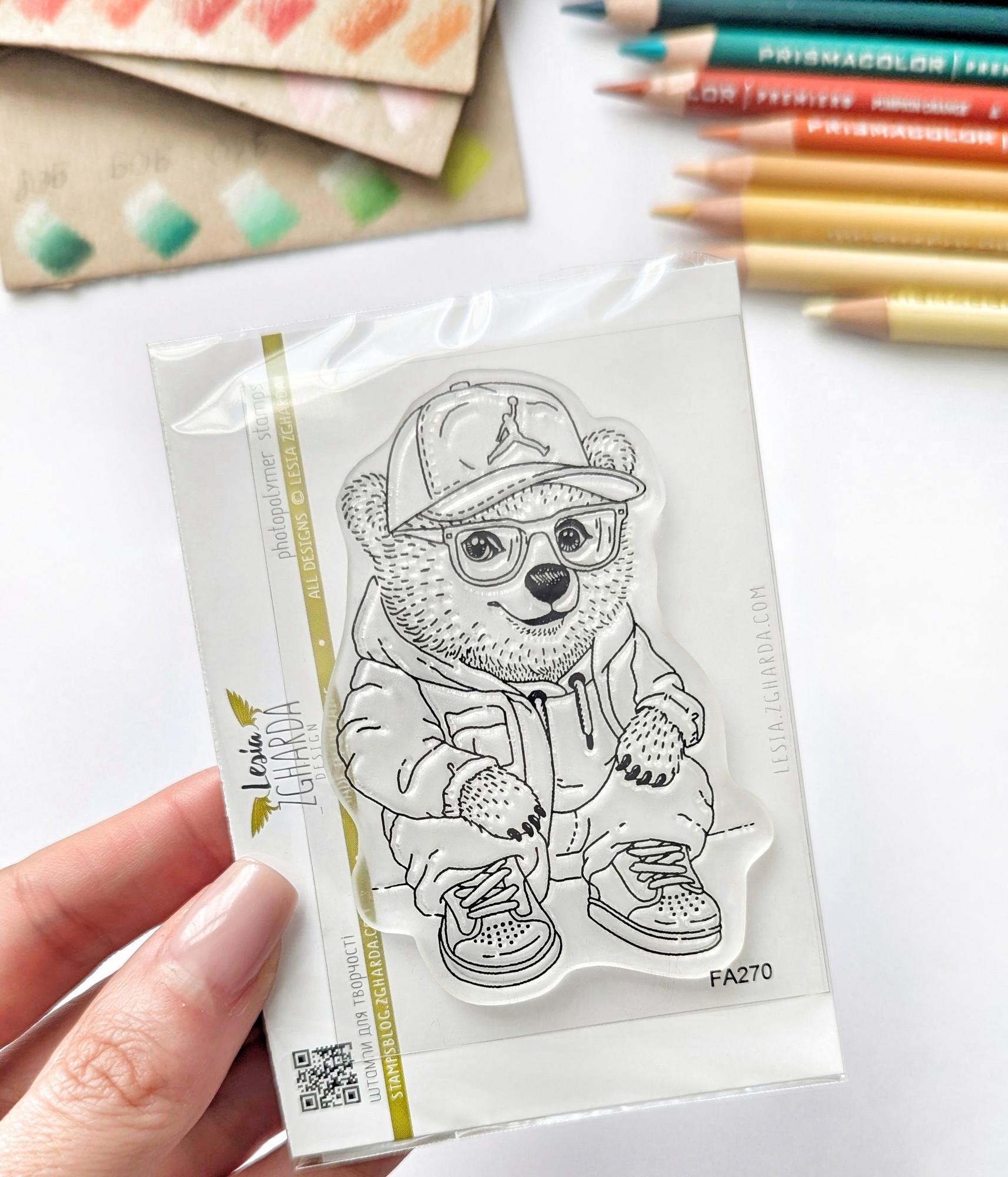 {FA270} Stamp "Hip Hop Bear"