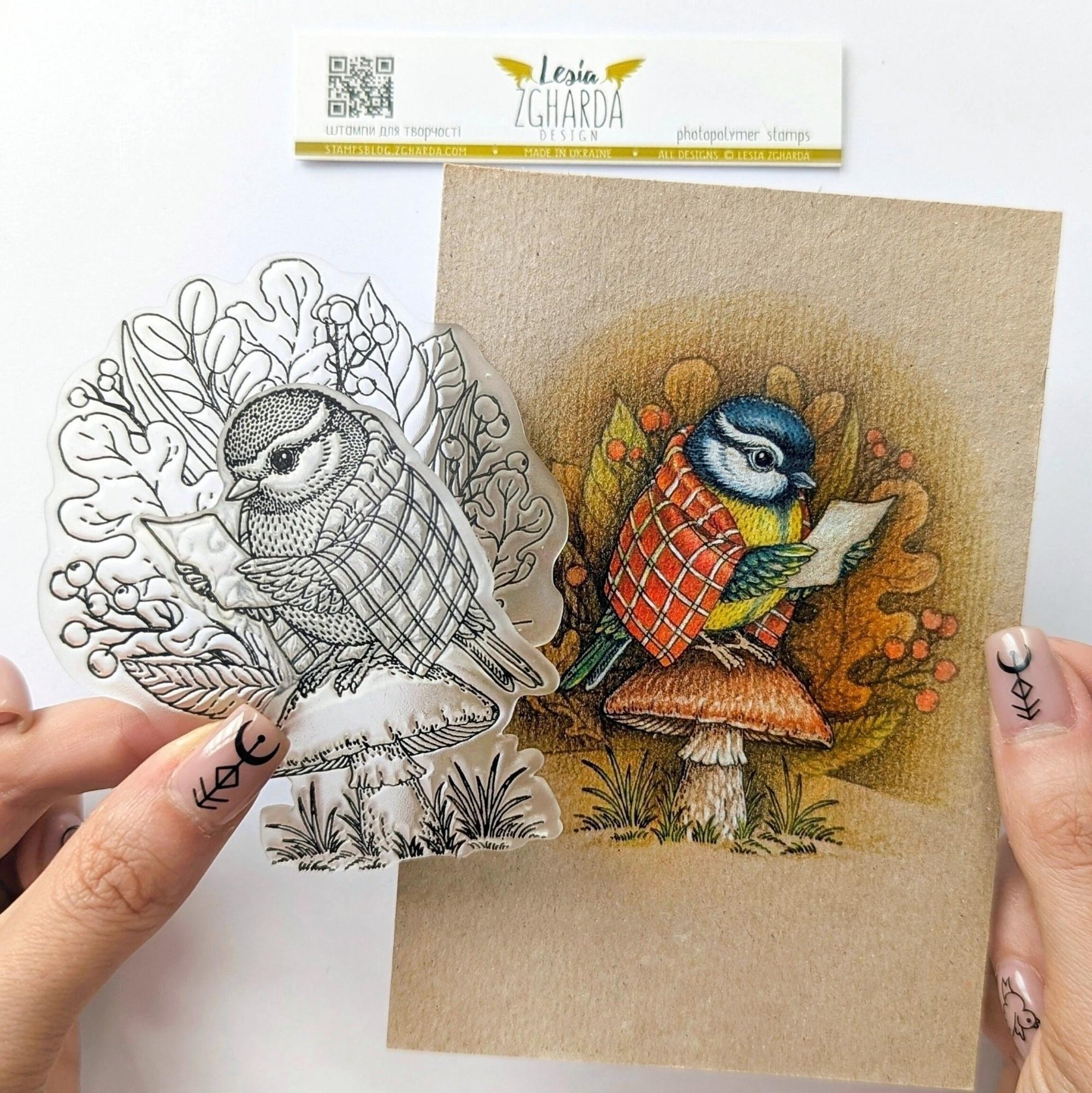 {FL403} Stamp "Forest Leaves & Berries"