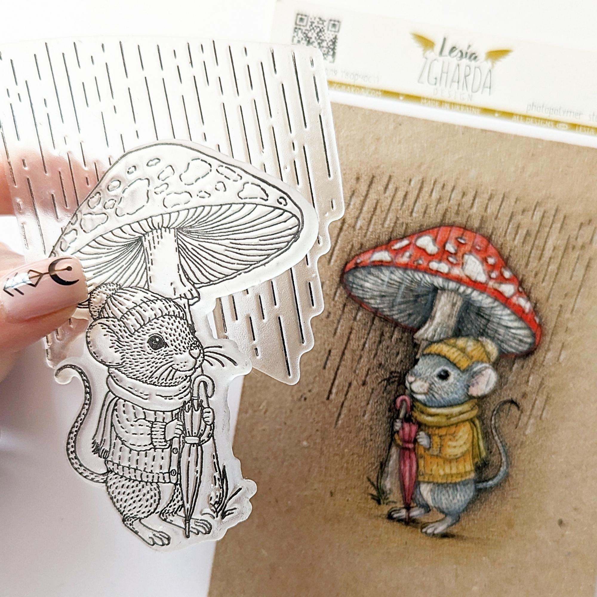 {F225} Stamp "Autumn Rain"