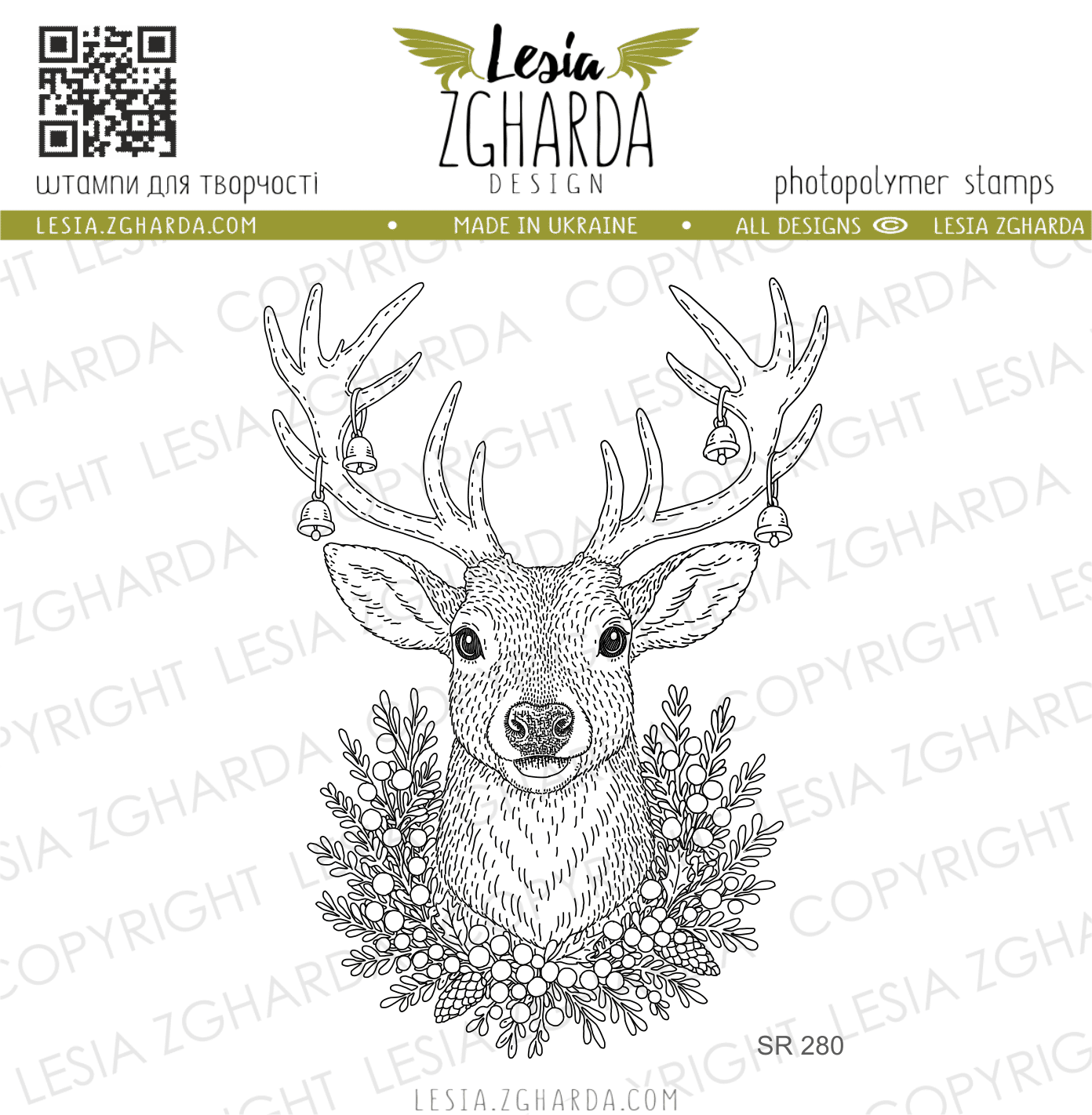 {SR280} Stamp "Christmas Reindeer"