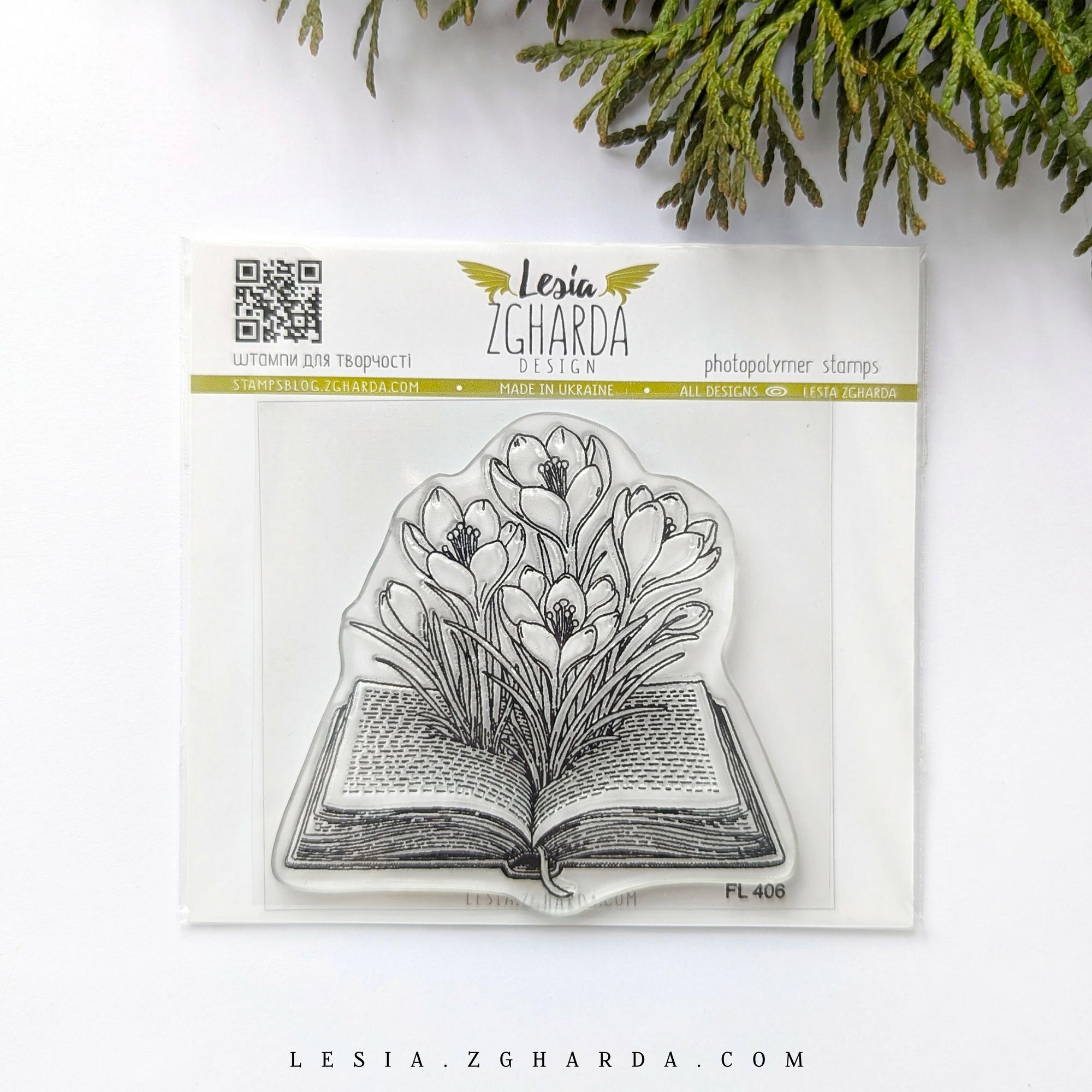{FL406} Stamp “Crocus Blooms from the Book”