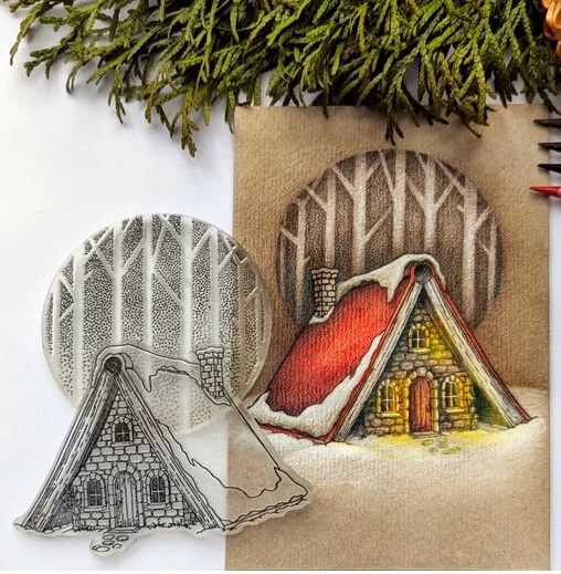 {RE120} Stamp “Fairy Tale Book House”