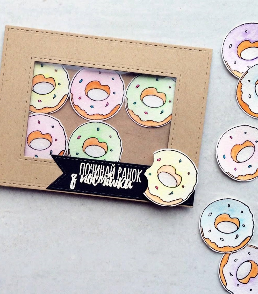 {K025} Stamp "Sweet donut"