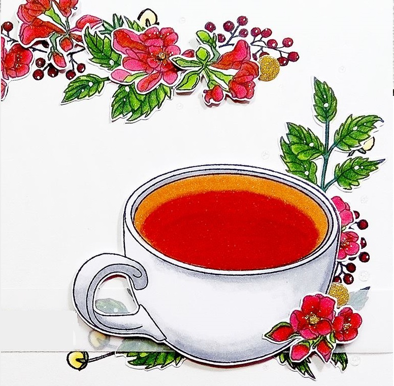 {K028} Stamp Set "Coffee "Sweet feeling""