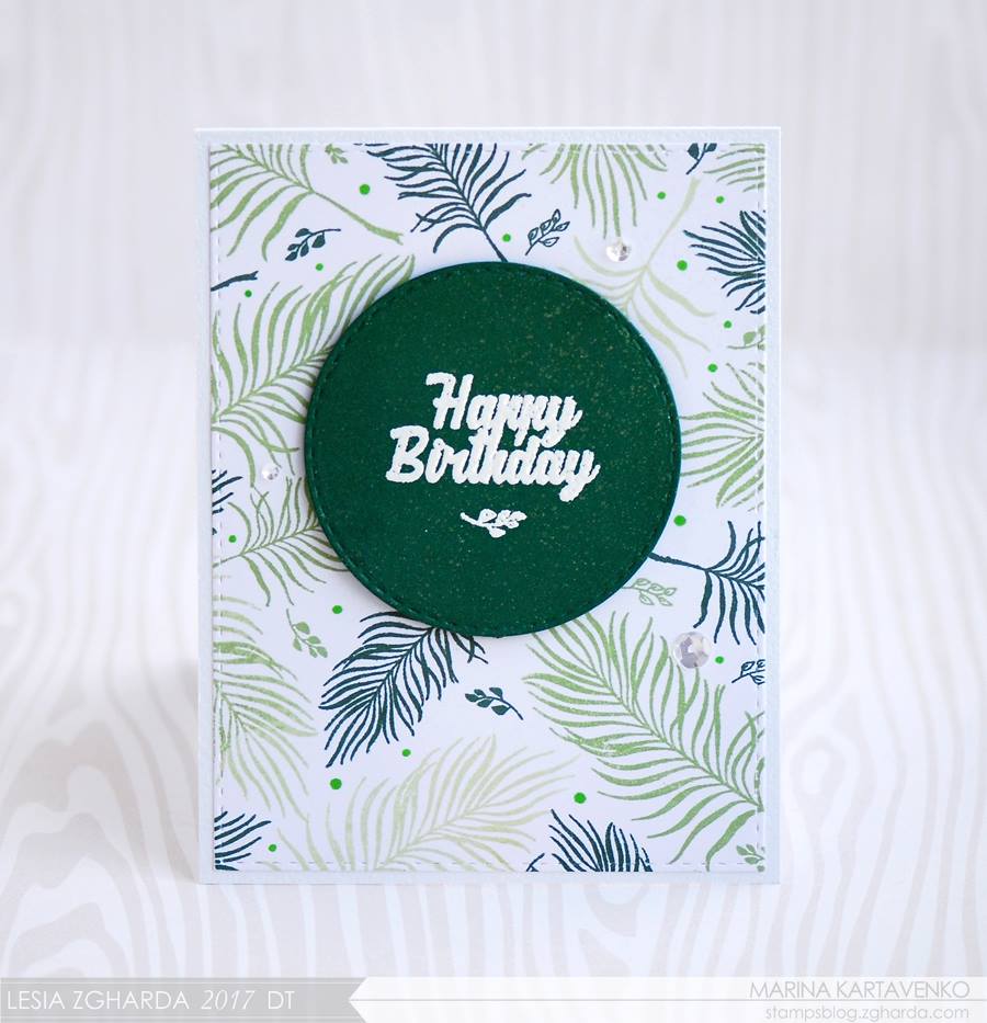{FL185} Stamp "Palm leaf - outline"