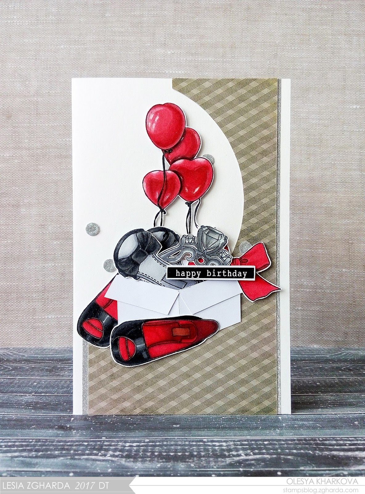 {RE088} Stamp "Shoes and balloons"