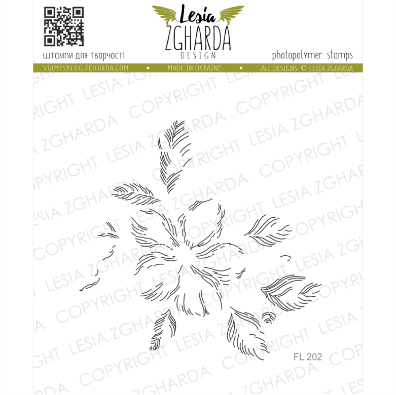 Cherry blossom stamp (contour)  Lesia Zgharda flower clear stamps