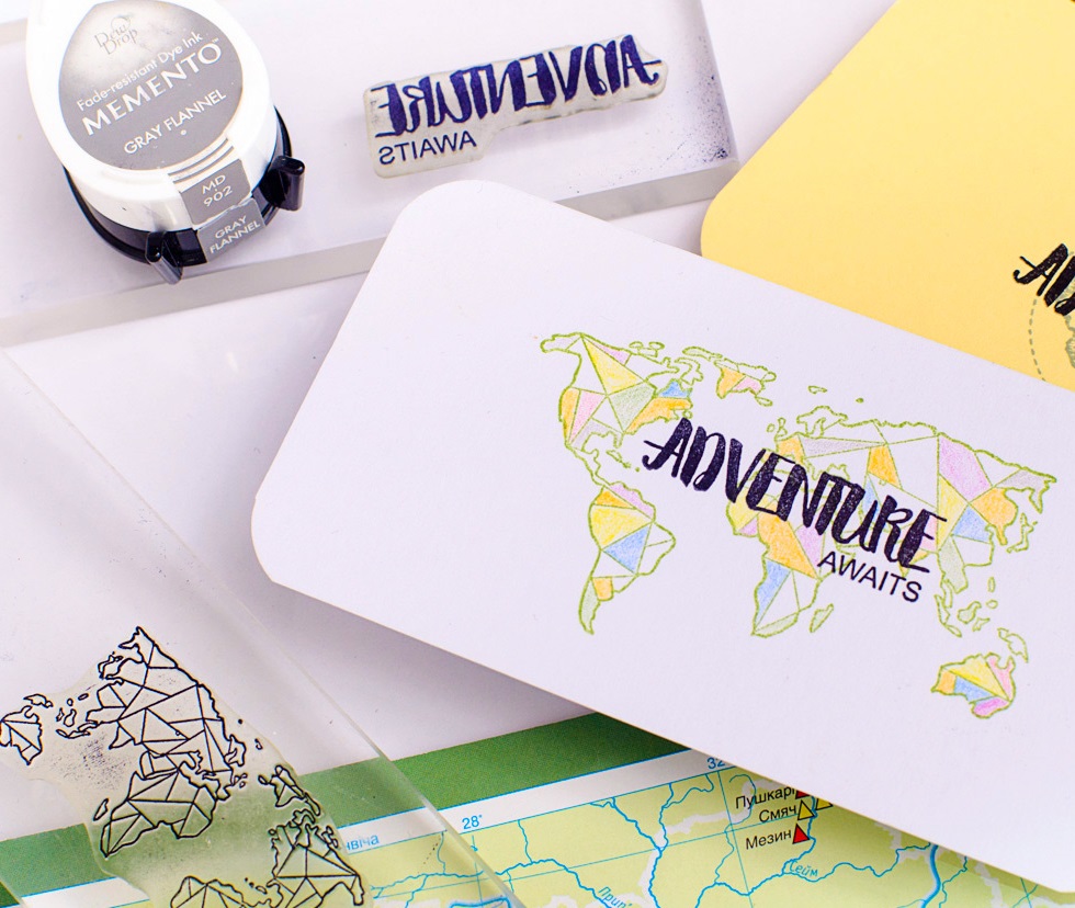 {P004} Stamp "World map (large)"