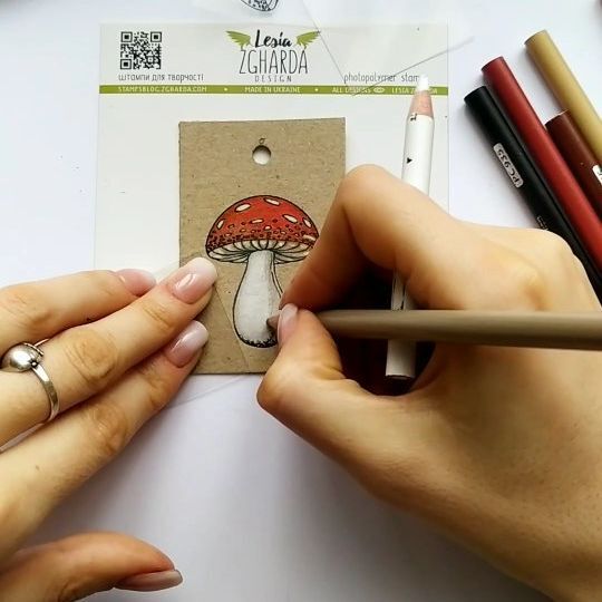 Mushroom stamp Lesia Zgharda clear stamps