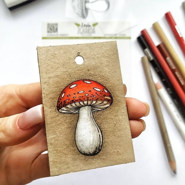 Mushroom stamp Lesia Zgharda clear stamps