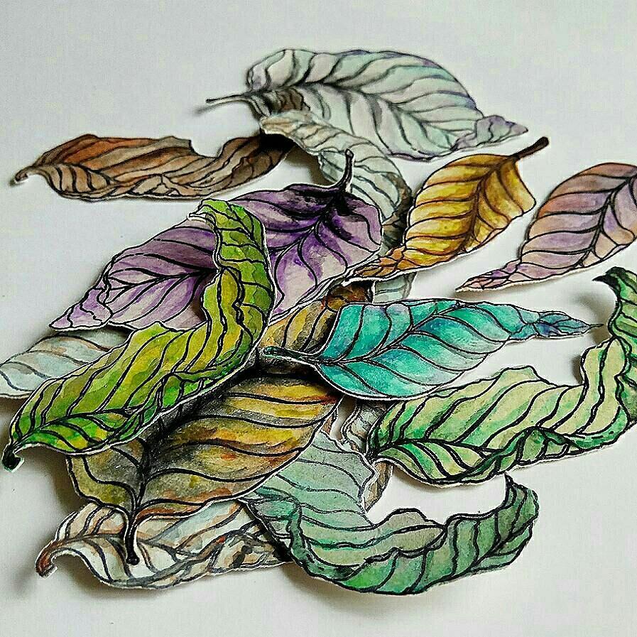 {FL165} Stamp Set "Fallen leaves"