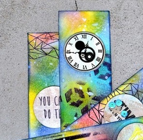 {StP025} Stamp "Clock with gears"