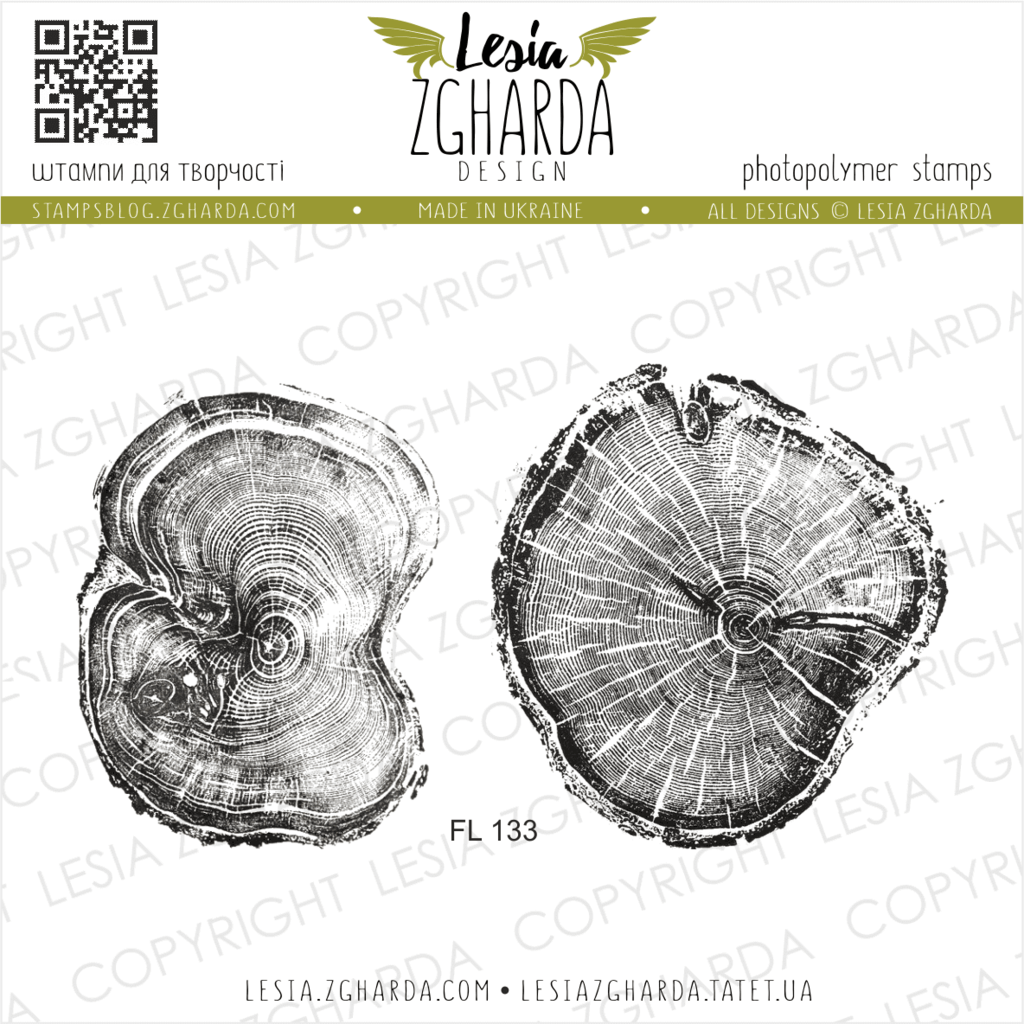 {FL133} Stamp set "Wood slices (small)"