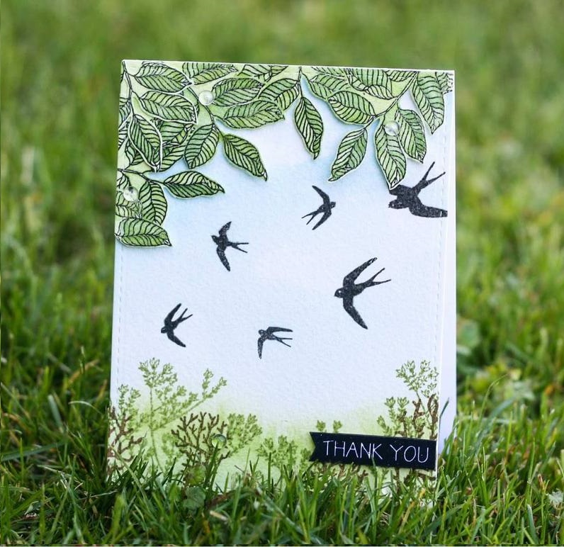{FA077} Stamp set "Birds in flight"