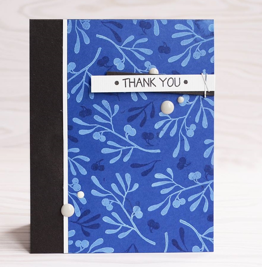 {FL137} Stamp "Twig with leaves and berries"