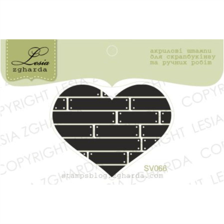 {SV066} Stamp "Heart of boards"