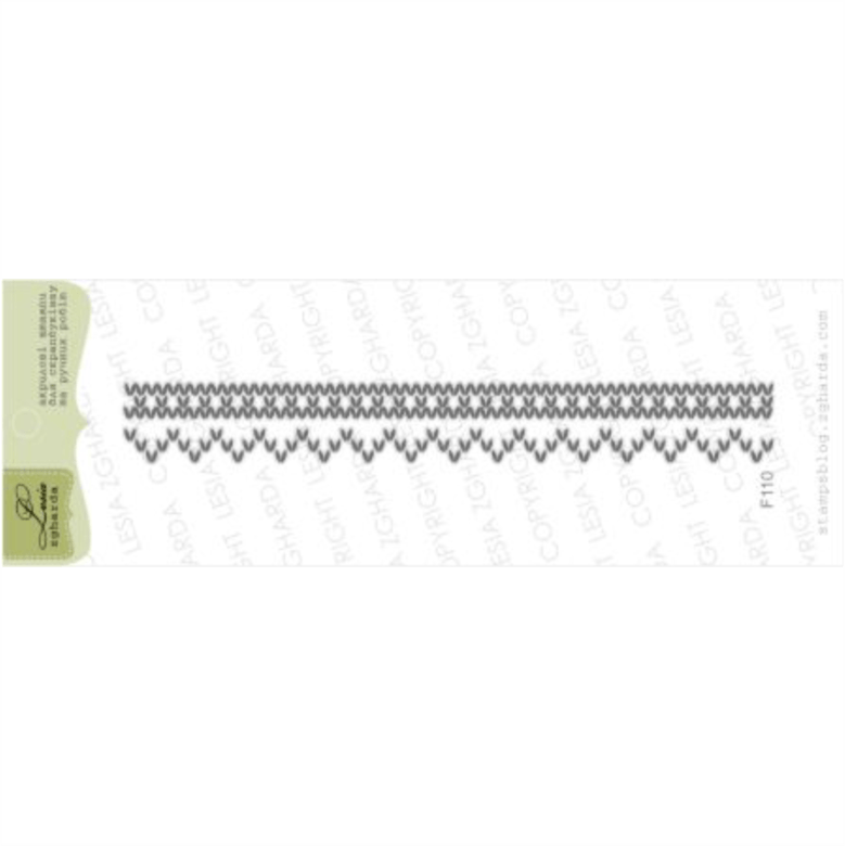 {F110} Stamp "knitted tracery"