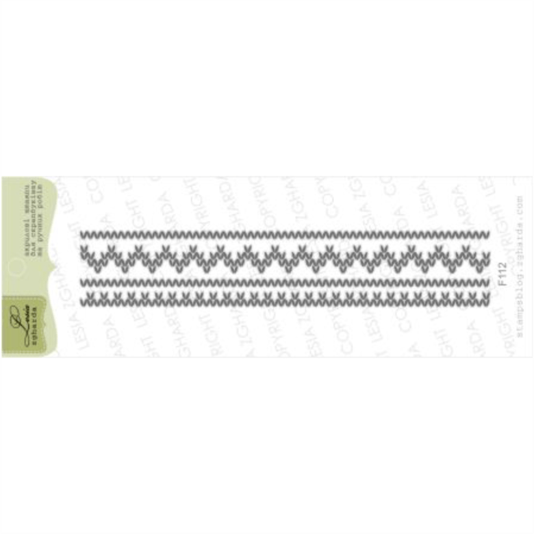 {F112} Stamp "knitted tracery"