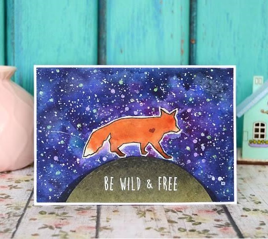 {FA064} Stamp "Fox (contour)"