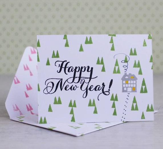 {TA080} Stamp "Happy New Year"