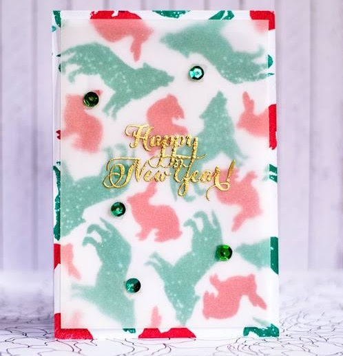 {FA065b} Stamp Set "Wolf and Rabbit (contour)"