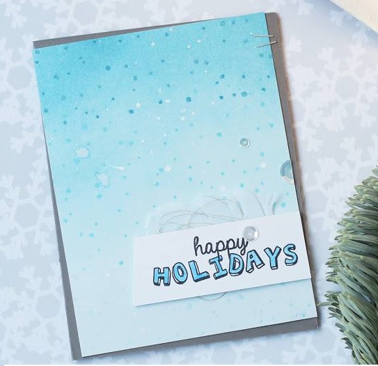 {SR197} Stamp "happy HOLIDAYS"