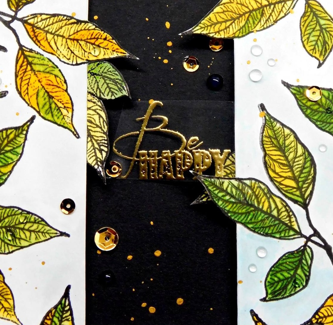 {TA012} Stamp "Be happy..."